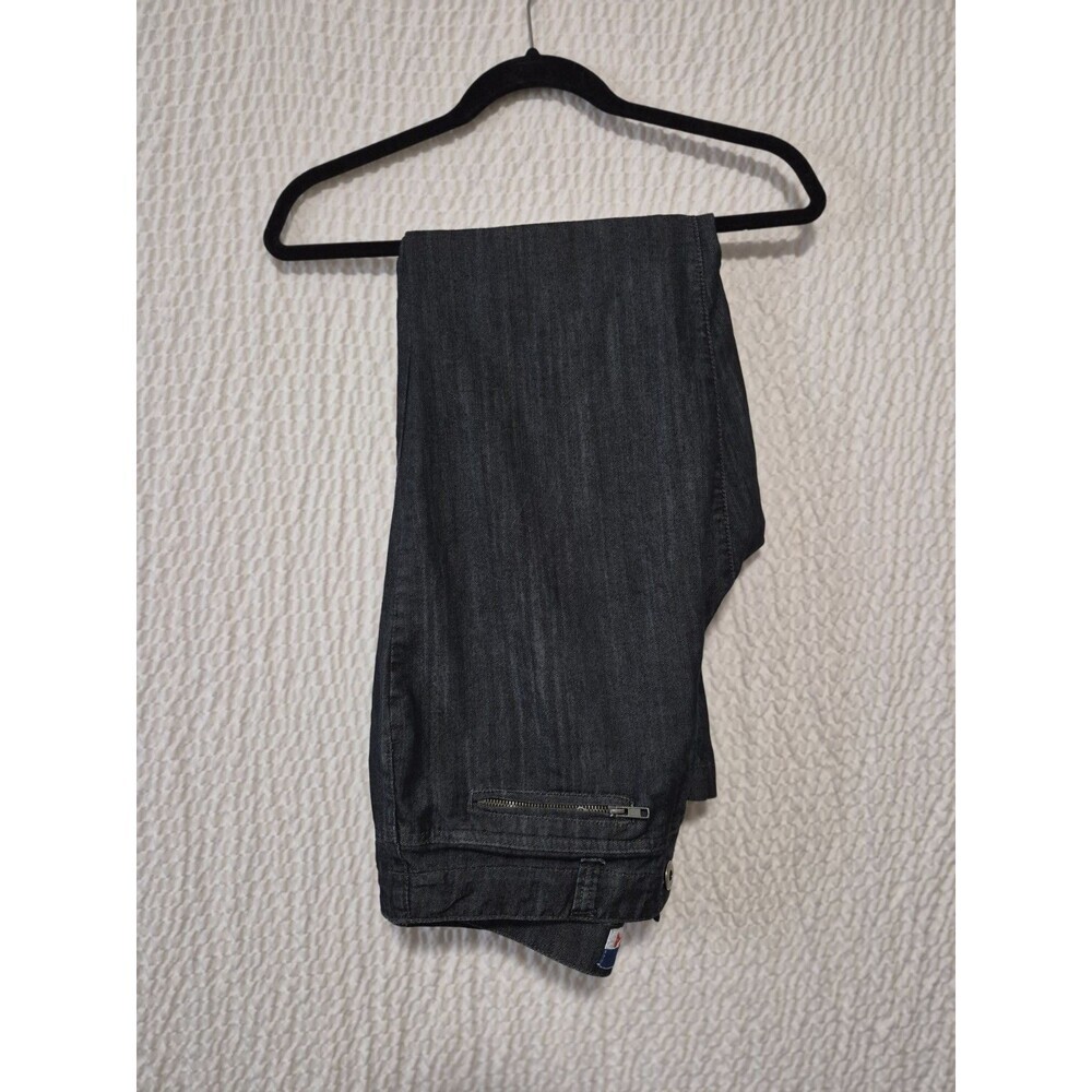 Mwah Jeans Womens 14w Black Stretch Denim Med Wash Mid Rise Straight Leg  0328